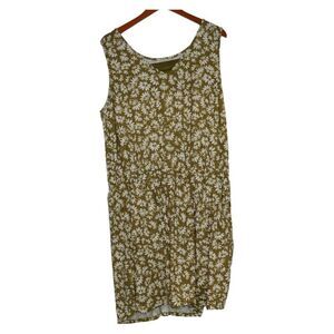 Cuddl Duds Women's Jumpsuits Sz L Flexwear Romper Tank Dress Green A474855